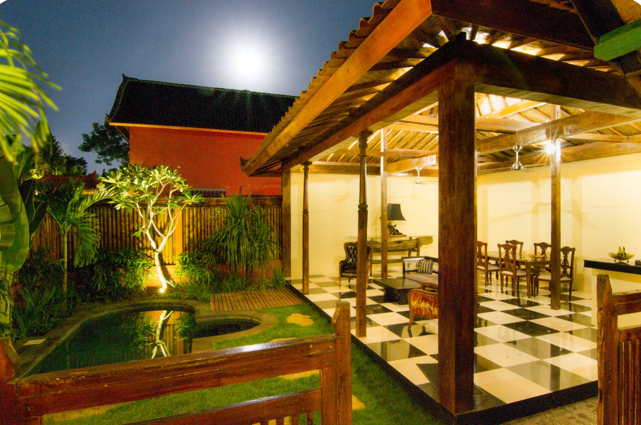 Night view of the Tropical House